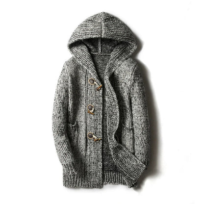 Hooded Wool Cardigan